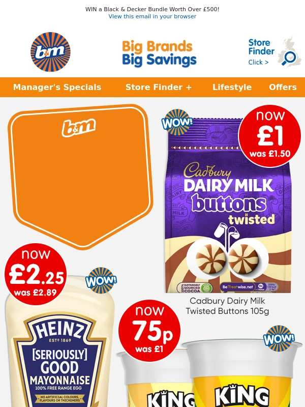 B&M - ? Bank Holiday Weekend = Big Bargains!