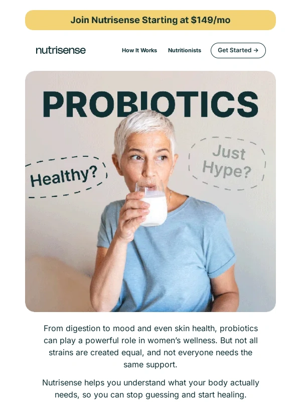 NutriSense - 5 Signs You Need a Probiotic Reset