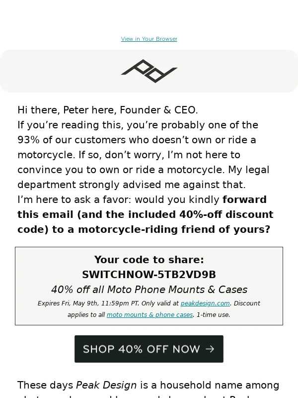 Peak Design - I bet you know one
