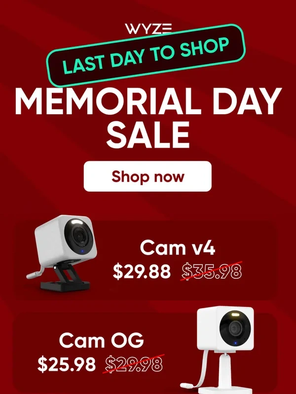 Wyze - ⌛ Time's running out on Memorial Day Sale