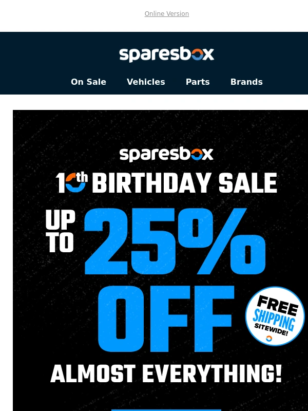 Sparesbox - Save Up To 25% On Almost Everything Sitewide!