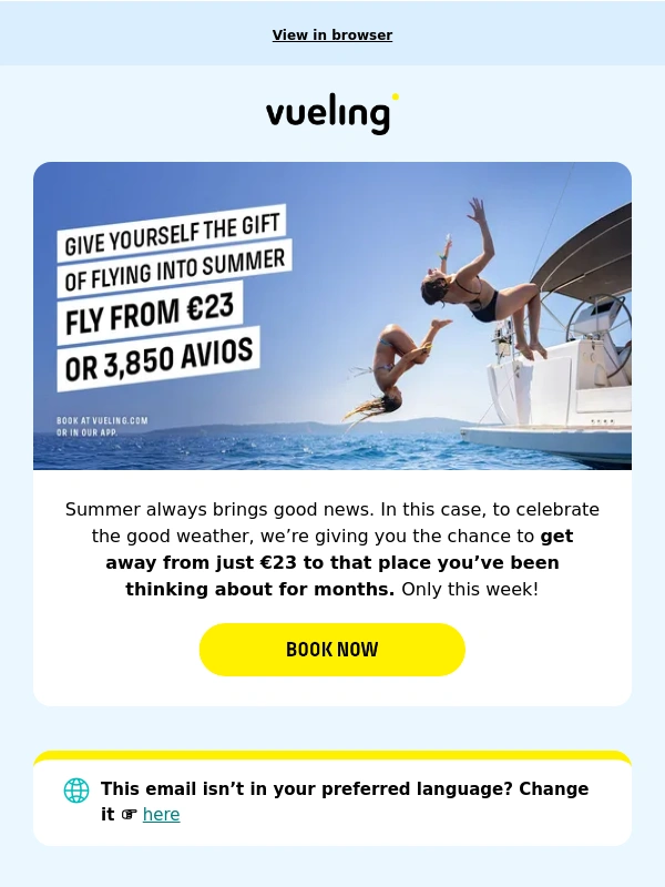 Vueling - Fly into summer from €23! ??