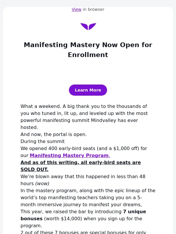 Mindvalley -  Key To Manifesting Your Dreams Under 5 Months Is Inside