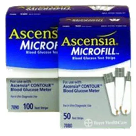 Bayer Ascensia Contour Microfill Blood Glucose Test Strips,567080,Test Strips,50/Pk,24/Case From Rehab Store