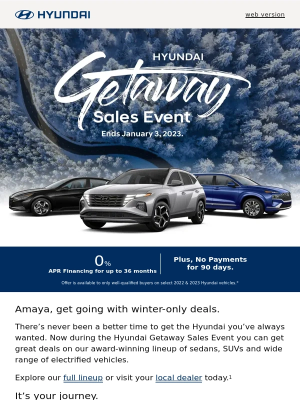 Hyundai - The Hyundai Getaway Sales event is here!