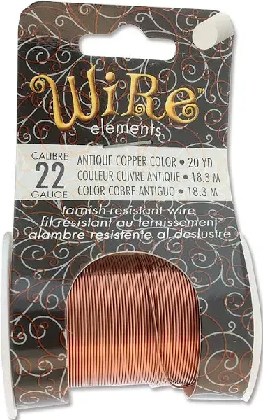The Beadsmith Wire Elements 22-Gauge Lacquered Tarnish-Resistant Copper Wire