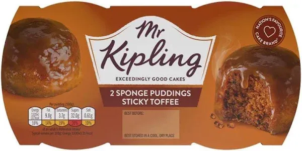 Mr Kipling Sticky Toffee Sponge Puddings