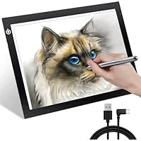 Kivotac Ultra-Thin USB Powered 9x12 Inch LED Light Pad (Black)