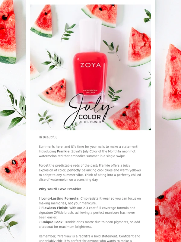 ZOYA - Introducing 'IE'—Zoya's Exclusive July Color of the Month!