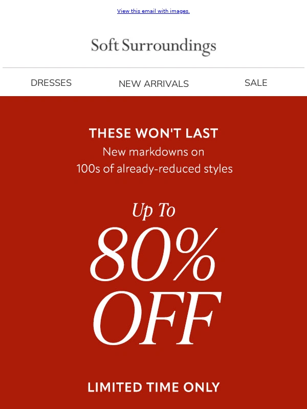 Soft Surroundings - New Markdowns Are Going Fast