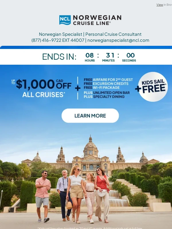 Norwegian Cruise Line - HOURS LEFT: Up to $1,000 CAD Off All Cruises