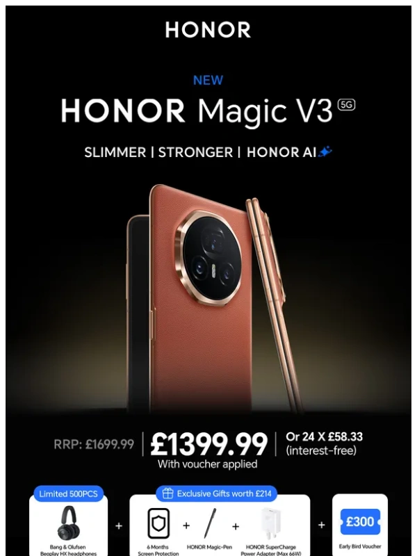 hihonor.com - ?HONOR Magic V3 Is On Sale