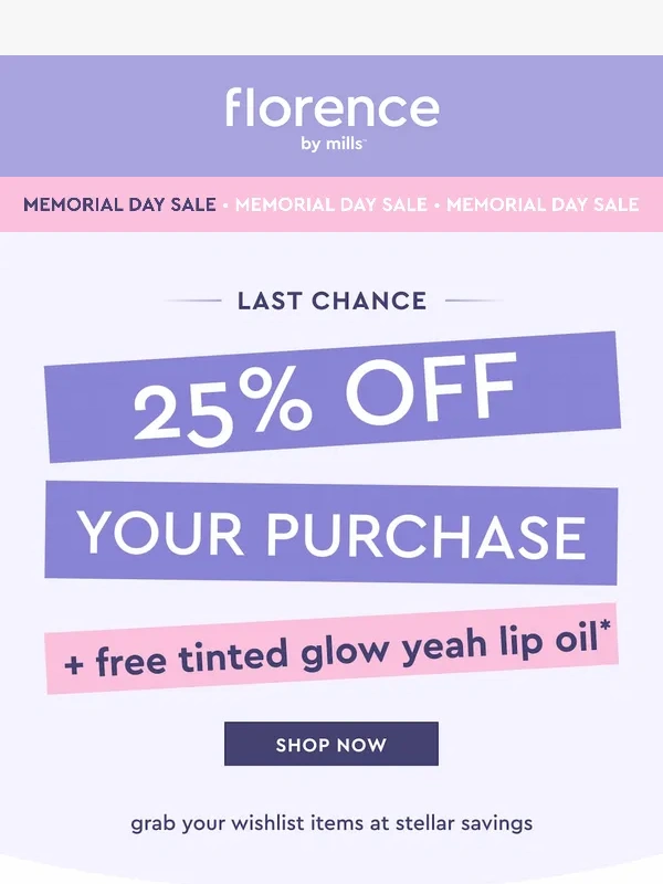 florence by mills - 25% off is ending soon