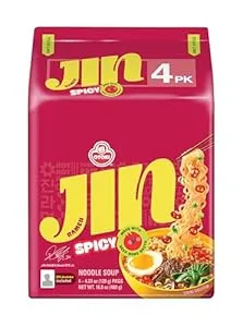 OTOKI Jin Ramen Spicy Flavor Authentic Korean Instant Noodles Savory & Rich Gourmet Ramen