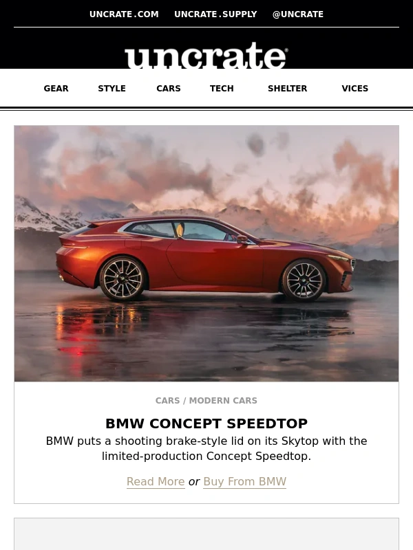 Uncrate - BMW Concept Speedtop & more