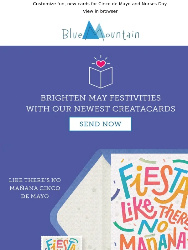 Blue Mountain - Fresh greetings for a festive May! ?