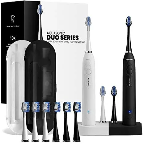 AquaSonic DUO Dual Handle Ultra Whitening Electric Toothbrushes