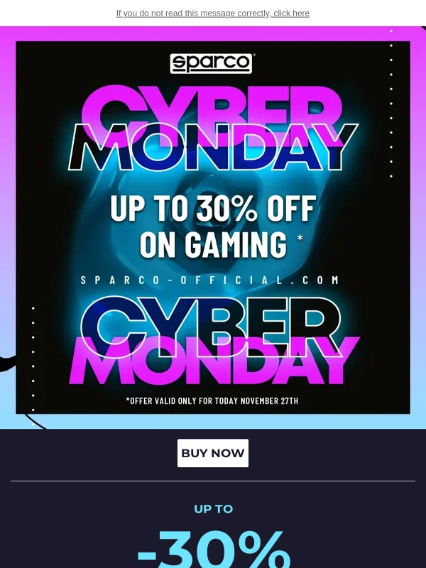 Sparco - A Cyber Monday dedicated to gamers