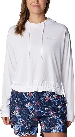 Columbia Womens Tidal Light Hoodie, White, Medium