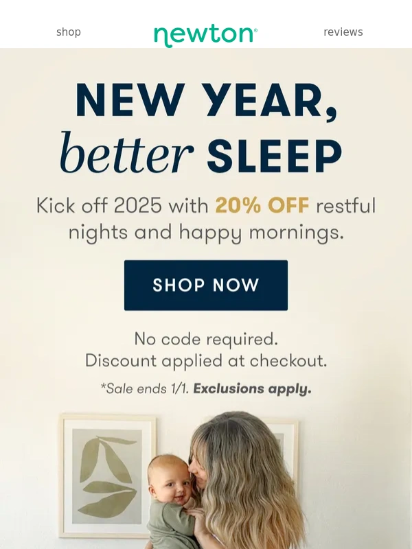 Newton - SAVE 20% on Sleep Essentials for the New Year!