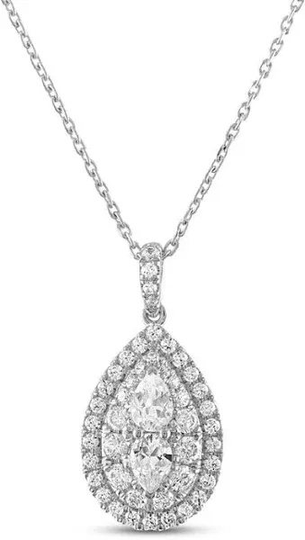 Kay Outlet Forever Connected Diamond Necklace 1/2 ct tw Pear & Round-cut 10K