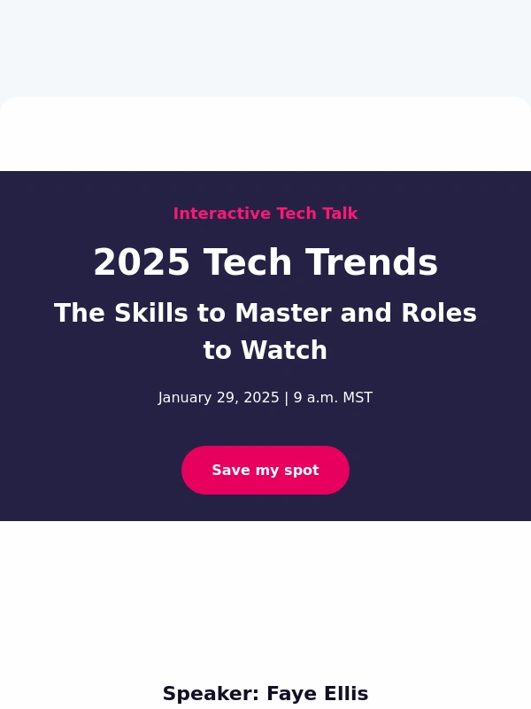 Pluralsight -  2025 Tech Trends expert talk and Q&A