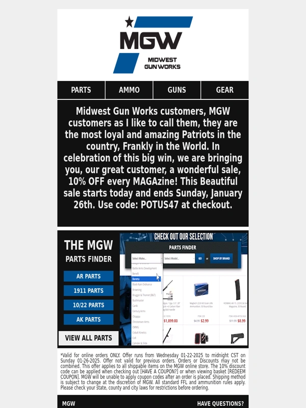 Midwest Gun Works - BIG MAGAzine SALE,RIGHT NOW! ???