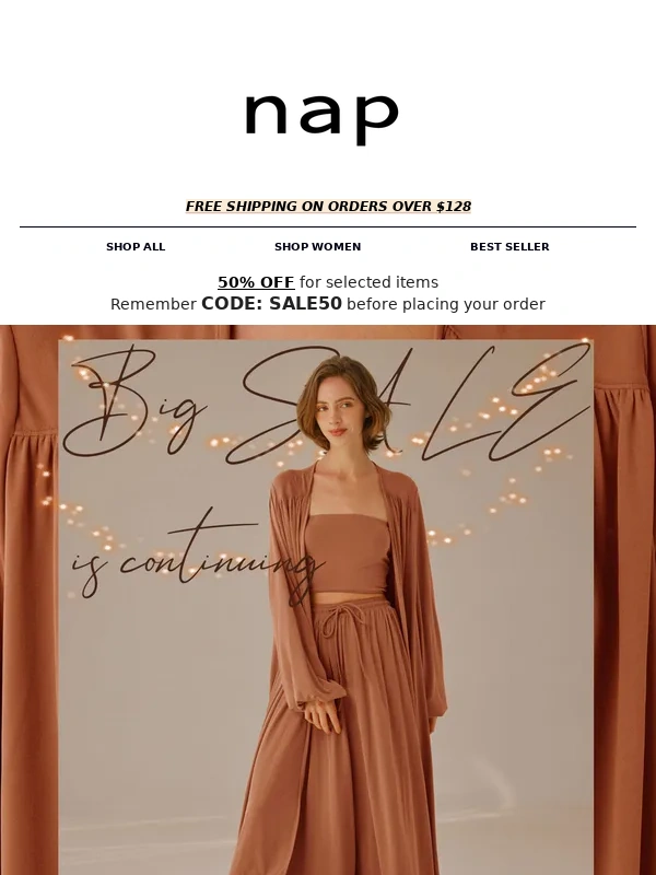 NAP Loungewear - Big SALE is continuing (up to 50% off)