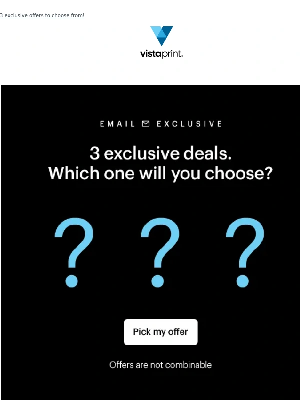 Vistaprint - Choose your deal ➡️ Ends TONIGHT