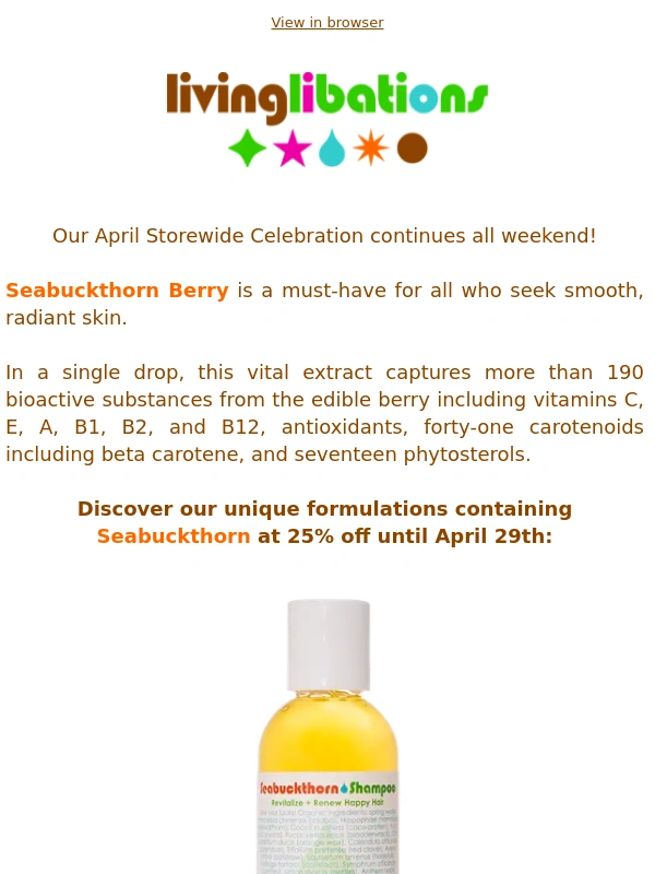 Living Libations - Super Seabuckthorn Berry Shines In These Libations