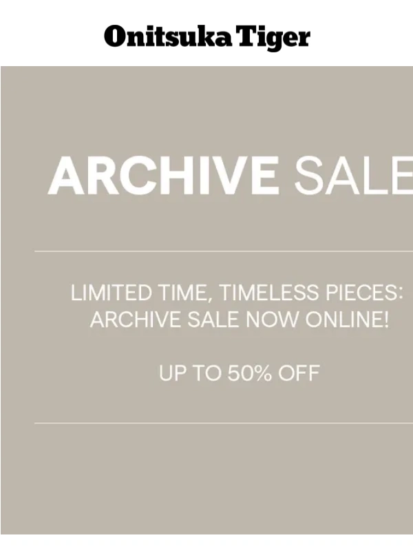 Onitsuka Tiger - SHOP THE ARCHIVE SALE