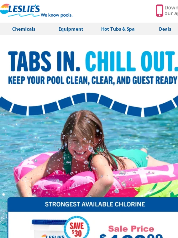 Leslies Pool - Stop Scrolling. Save on Tabs Now