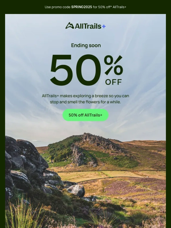 Alltrails - Don’t miss 50% off