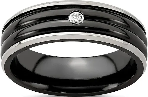Edward Mirell 925 Sterling Silver .03 Carat Diamond Ring