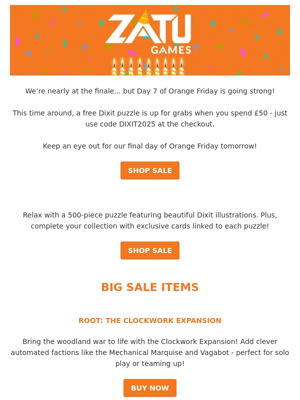 ZATU Games - Orange Friday 7: Time Is Running Out To Claim Your Free Item ⏰