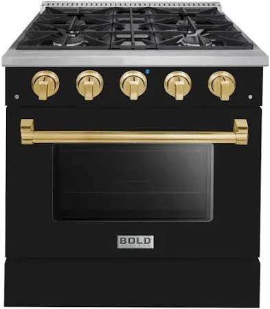 Hallman Bold 30" Dual Fuel Freestanding Range HBRDF30BSGB