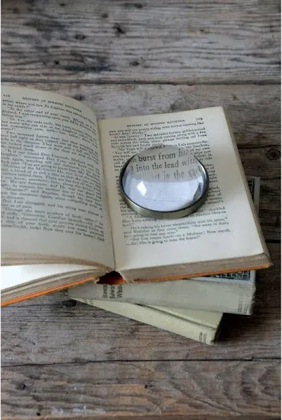 Creative Co-Op Round Paperweight Magnifying Glass