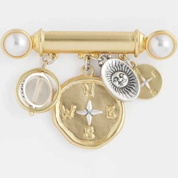 Chico's Women's Bar Compass Brooch