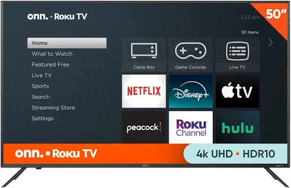 Onn 100097811 50-inch 4K UHD 2160P LED Roku Smart TV