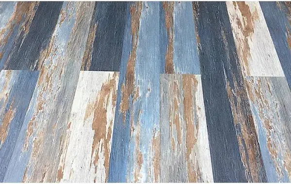 Colors Old Blue Sea Aged Glue Down Luxury Vinyl Plank
