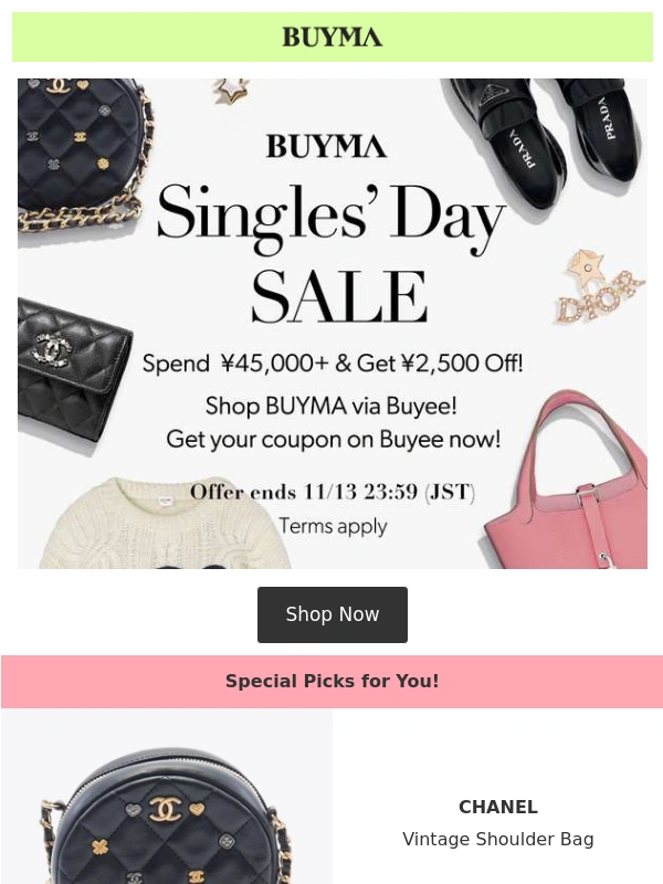Buyma - ✨ Don't Miss Out on Our Singles' Day Special! Enjoy an Exclusive ¥2,500 OFF!✨