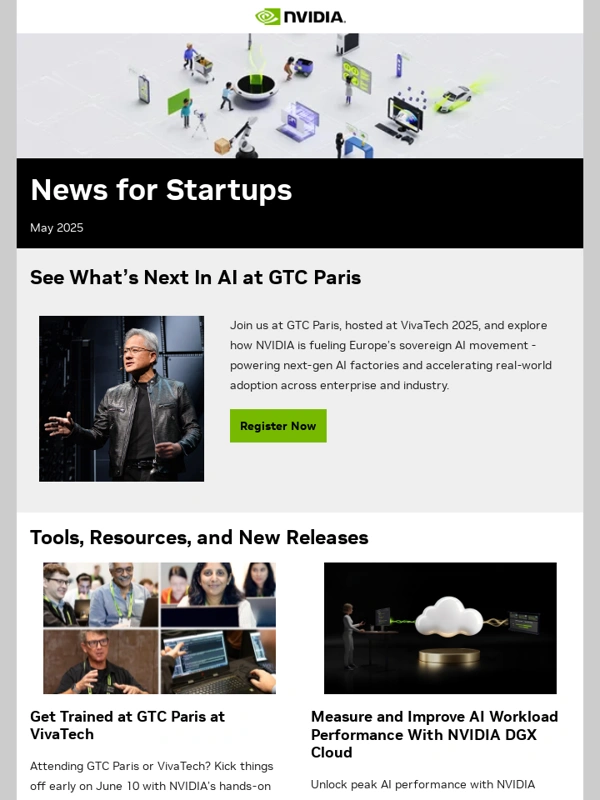 NVIDIA - Explore news,tools,and events for startups