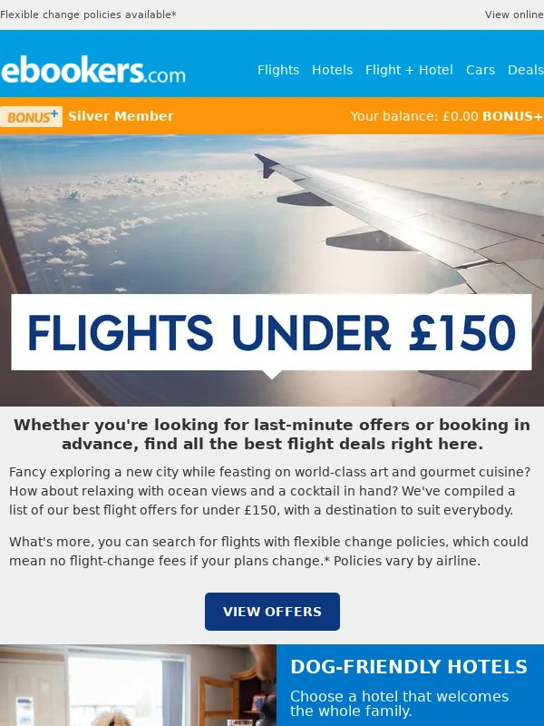 ebookers - Our best flight offers for under £150