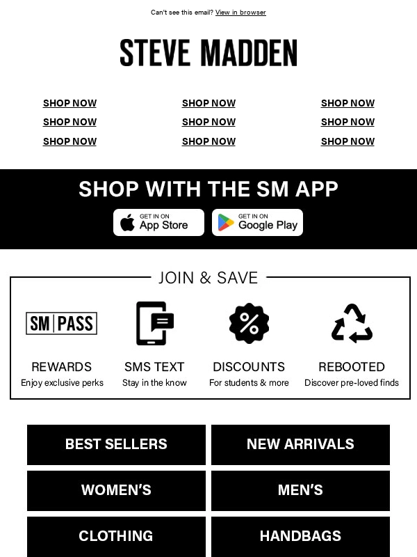 Steve Madden - Day Off < 30% Off