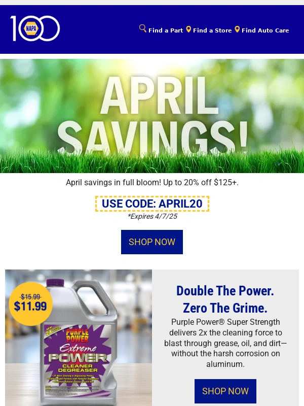 NAPA Auto Parts - April Savings You Don’t Want To Miss
