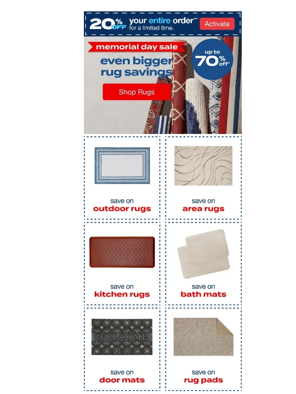 Bed Bath & Beyond - Up to 70% off--save even MORE on rugs ?