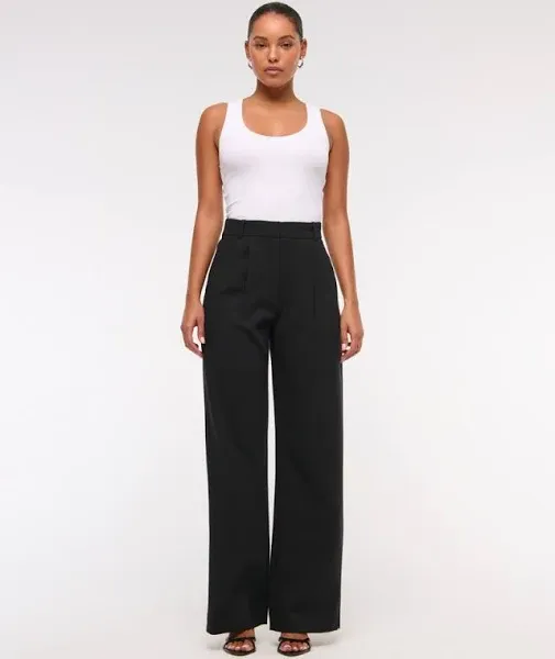 Women's Abercrombie & Fitch A&F Sloane Tailored Wide Leg Pant
