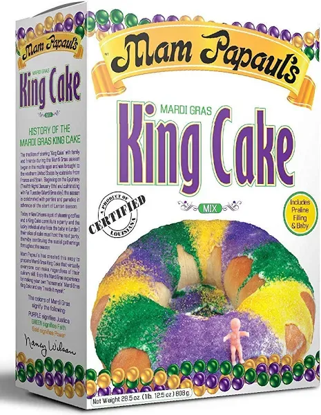 Mam Papaul's King Cake Mix with Praline Filling