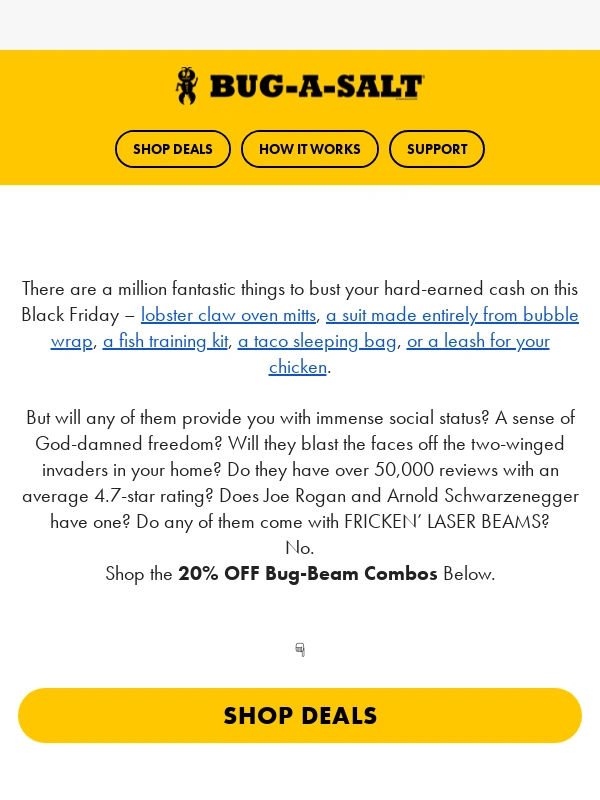 amazon.au - Bug-A-Salt Killer Black Flyday Deals are ON!