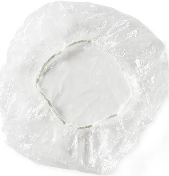 Medline Single-Use Clear Plastic Shower Caps